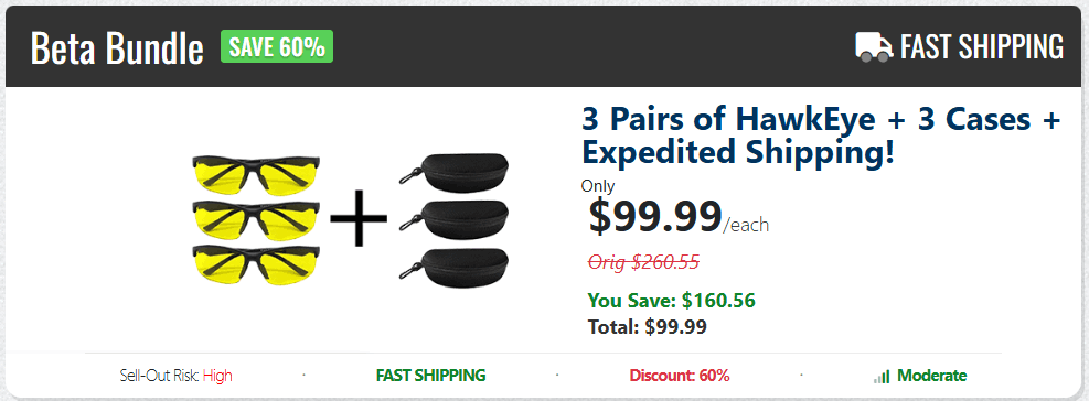 HawkEye Night Driving Glasses offer price 