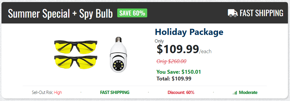 HawkEye Night Driving Glasses offer price 